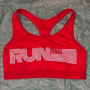 Old Navy Activewear Red America Run Sports Bra